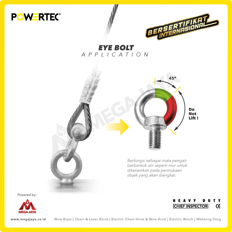Dapatkan Produk Eye Bolt Powertec Galv M56 11,5 T Harga Terjangkau