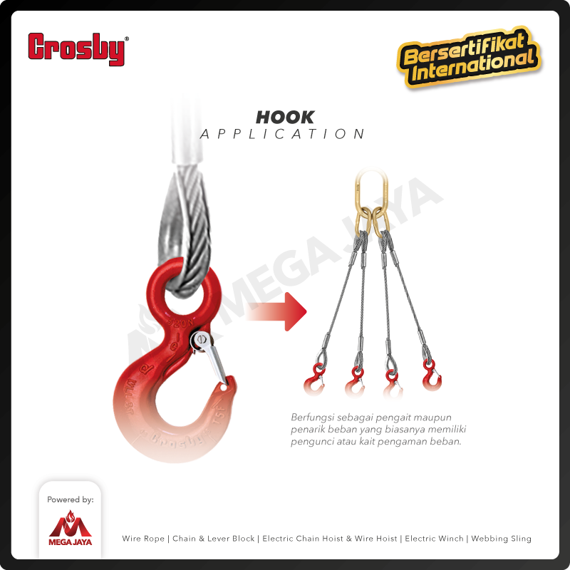 Dapatkan Produk Eye Hook Crosby USA S320AN 11 Ton Harga Terjangkau