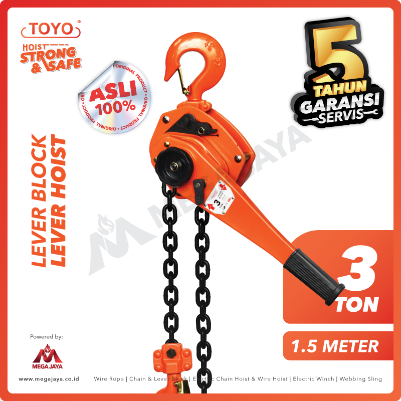 Promo Harga Lever Block 3 Ton Toyo Asli Termurah & Berkualitas
