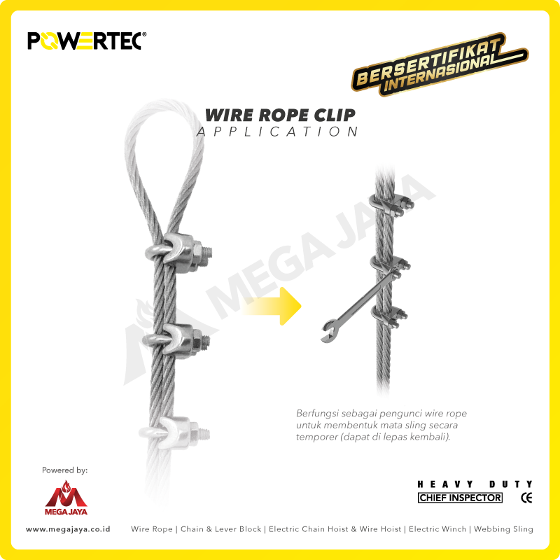 Dapatkan Produk Wire Rope Clip Powertec SS 304 5Milimeter Harga Terjangkau