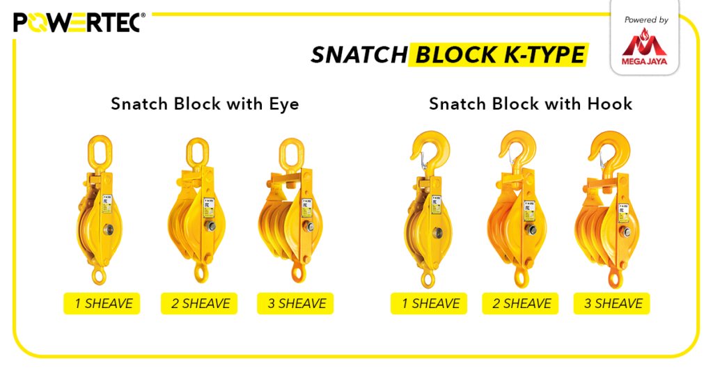 snatch block jenis k-type