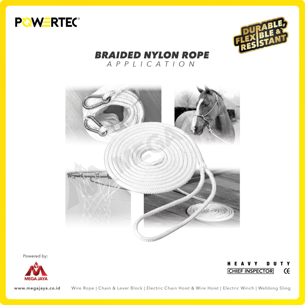 Temukan Tali Nilon 6mm Berkualitas & Original dari Powertec di Megajaya!