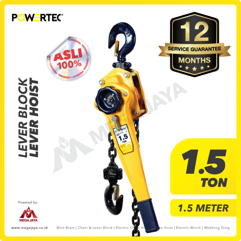 Dapatkan Produk Lever Block Powertec 1,5 Ton x 1,5 Meter (8Milimeter ...