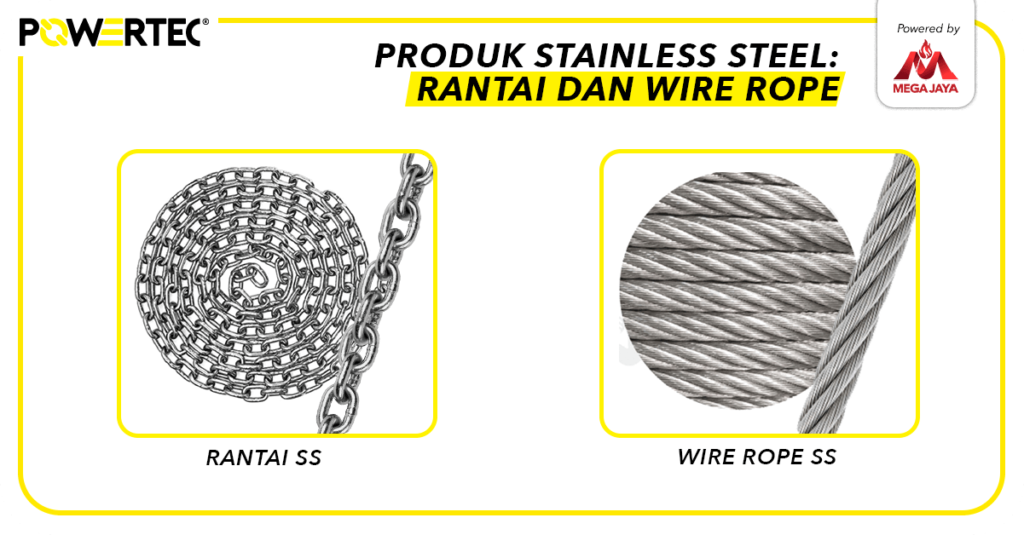 produk stainless steel rantai dan wire rope