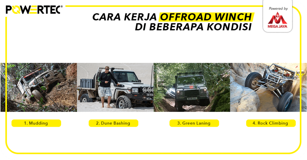 cara kerja offroad winch mobil pada kondisi tertentu