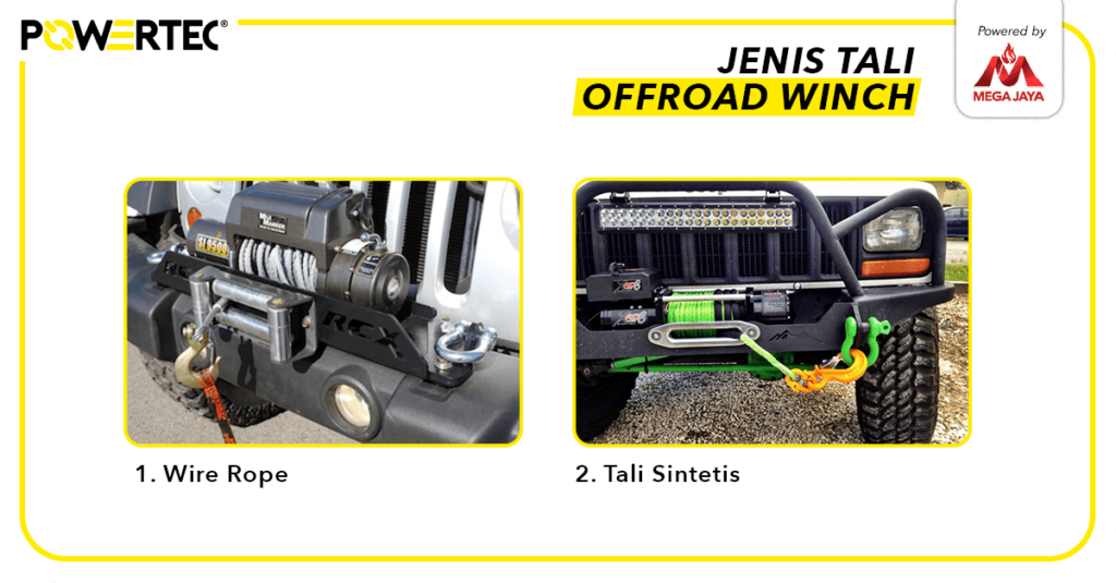 jenis tali pada offroad winch