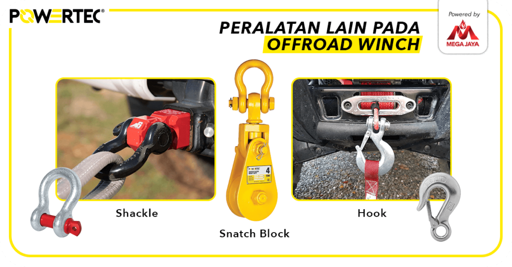 peralatan offroad winch lainnya yang dibutuhkan