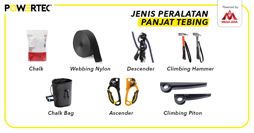 jenis peralatan panjat tebing