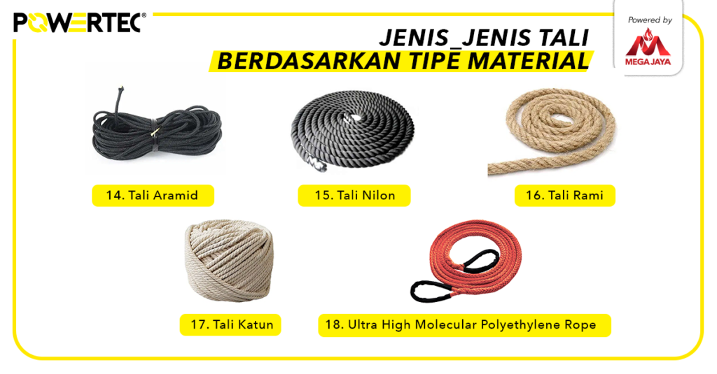 jenis tali berdasarkan tipe material 2