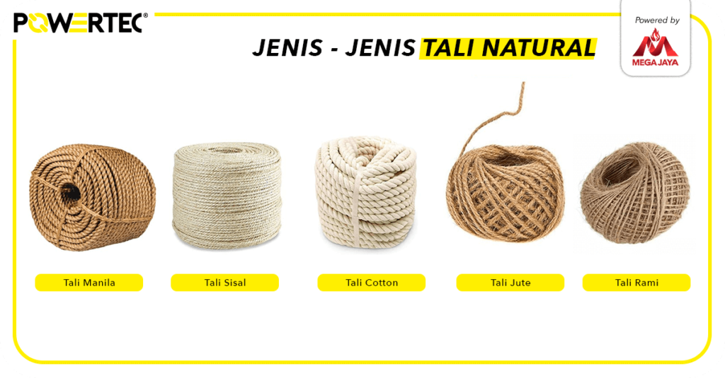 jenis-jenis tali natural alami