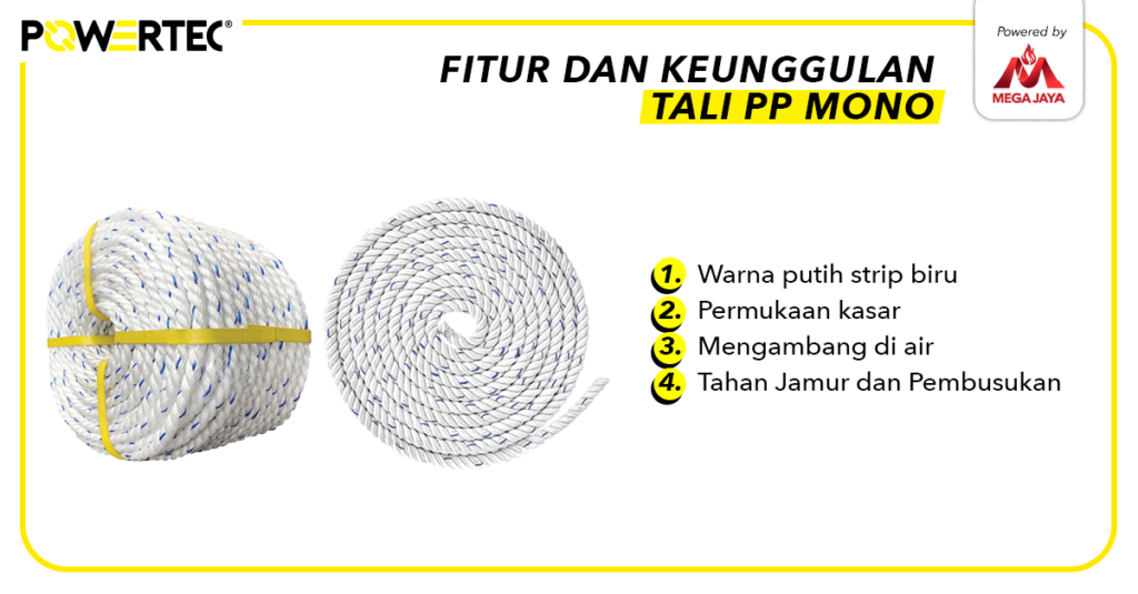 fitur dan benefit tali pp mono