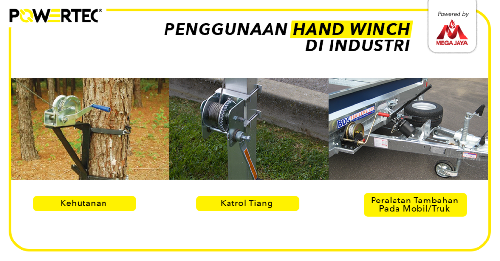 penggunaan hand winch di industri