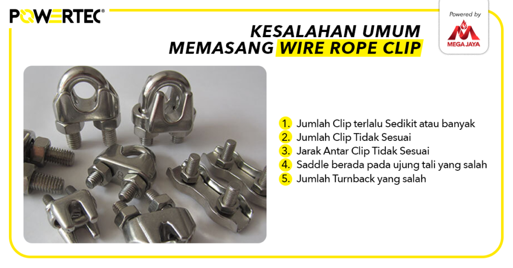 kesalahan umum penggunaan wire rope clip