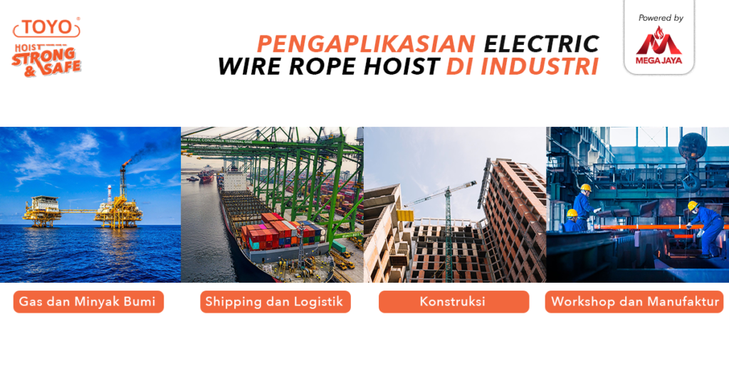 Pengaplikasian wire rope hoist di industri