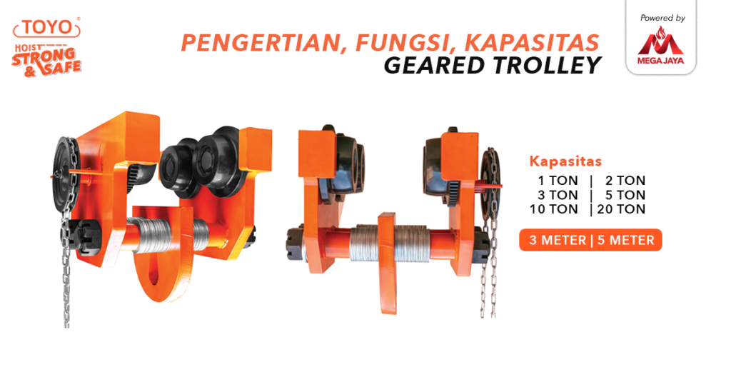 ukuran dan kapasitas geared trolley