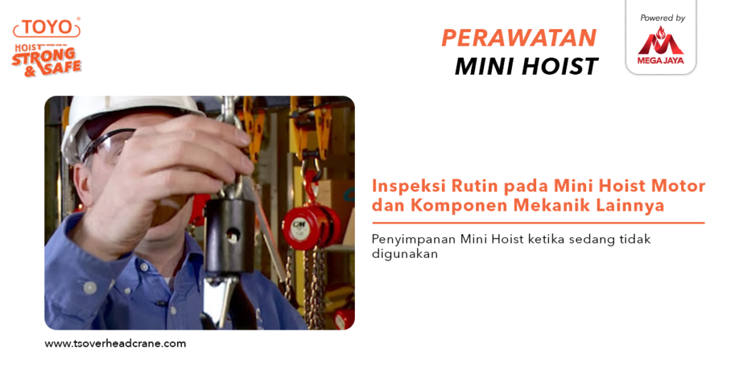 cara perawatan katrol listrik mini