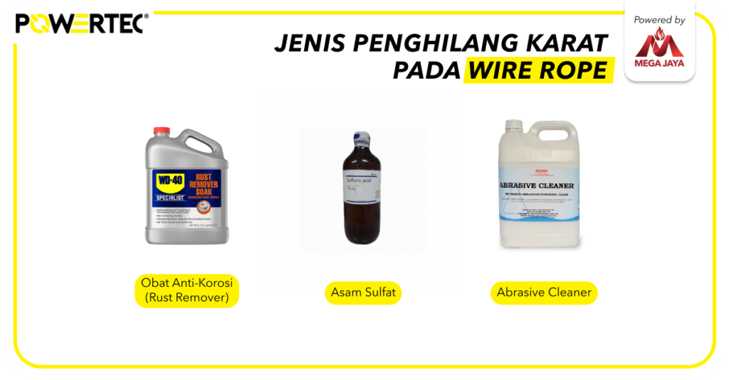 Jenis penghilang karat pada Wire Rope