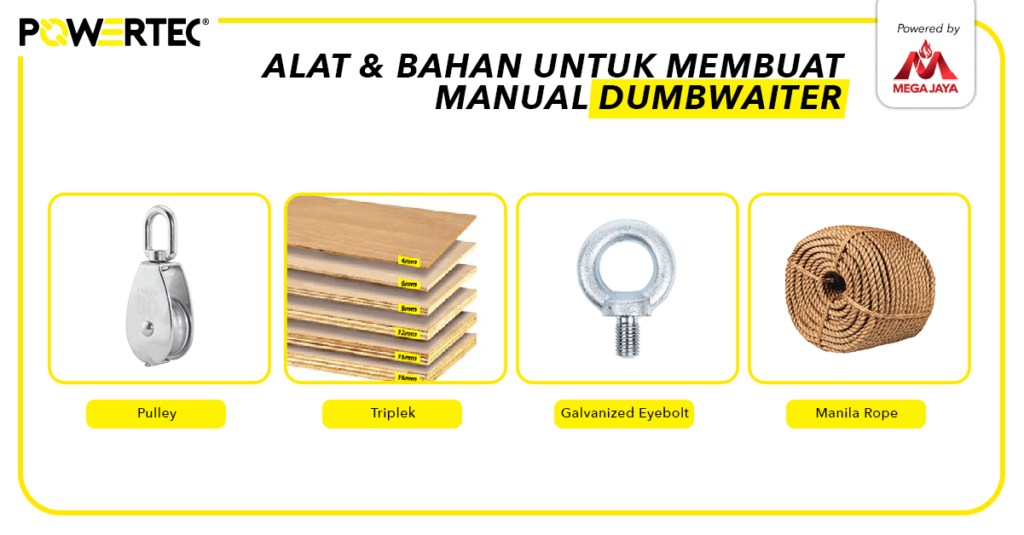 cara membuat lift makanan manual / manual dumbwaiter