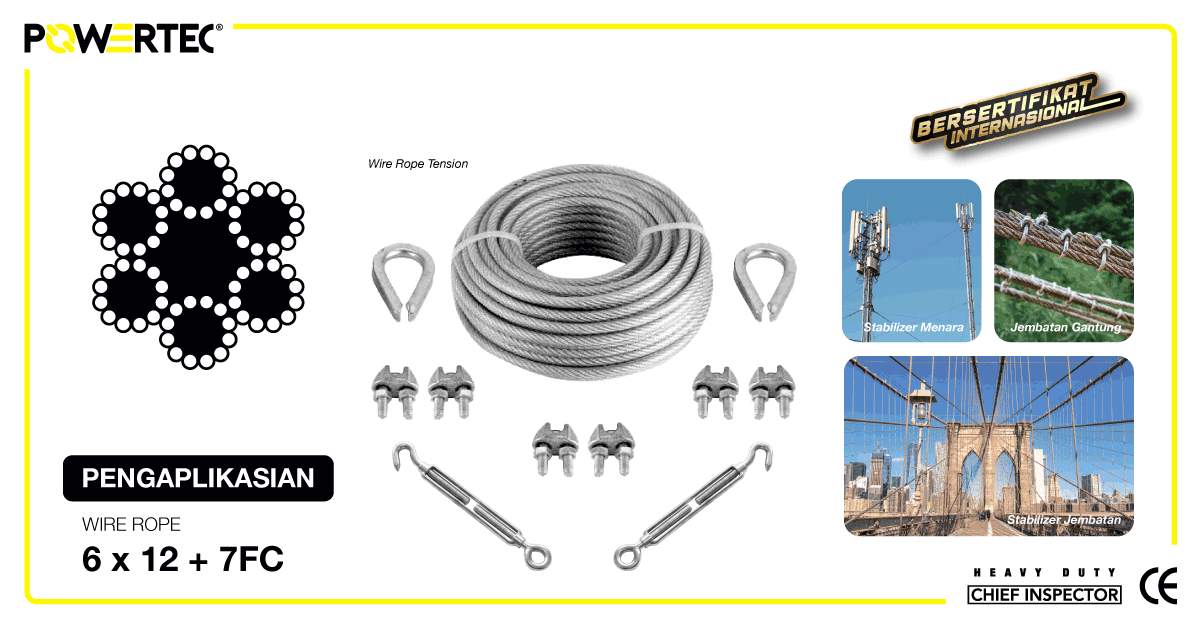 Dapatkan Harga Wire Rope 6x12 7FC Murah dan Terjangkau Di Sini