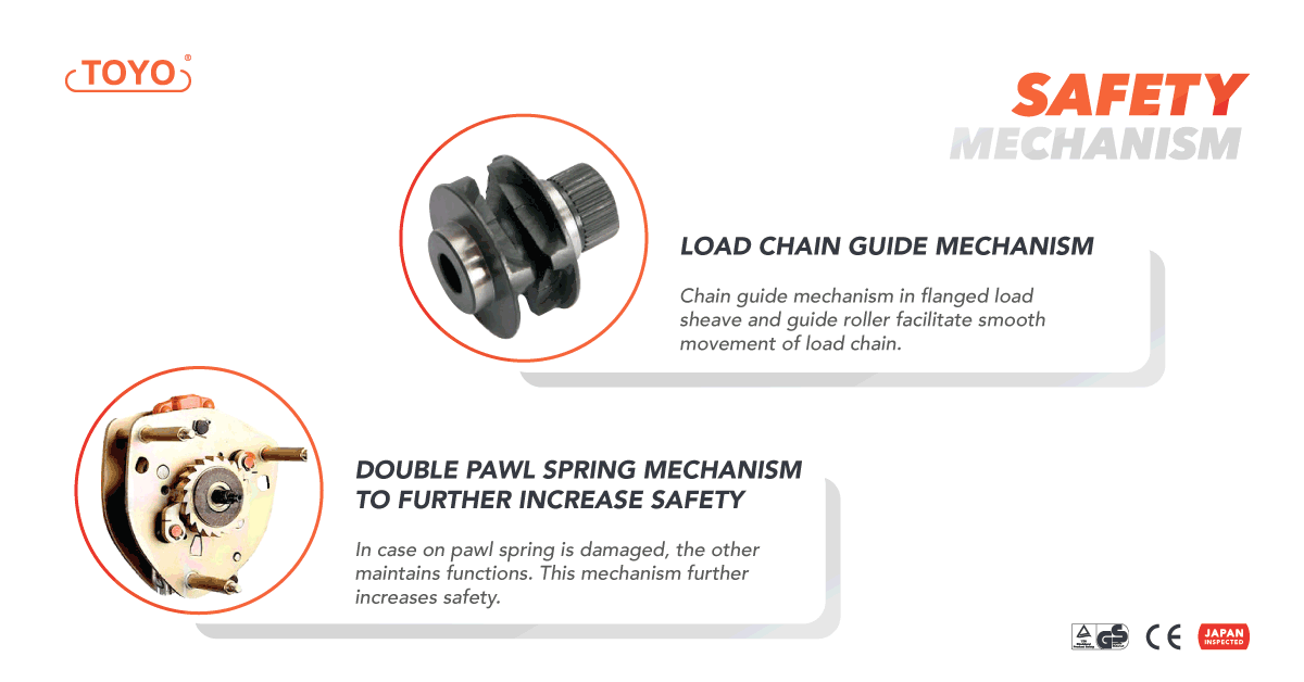 Fungsi Chain Block yang memiliki Safety Mechanism