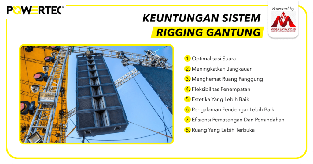 Keuntungan Sound System Rigging Gantung