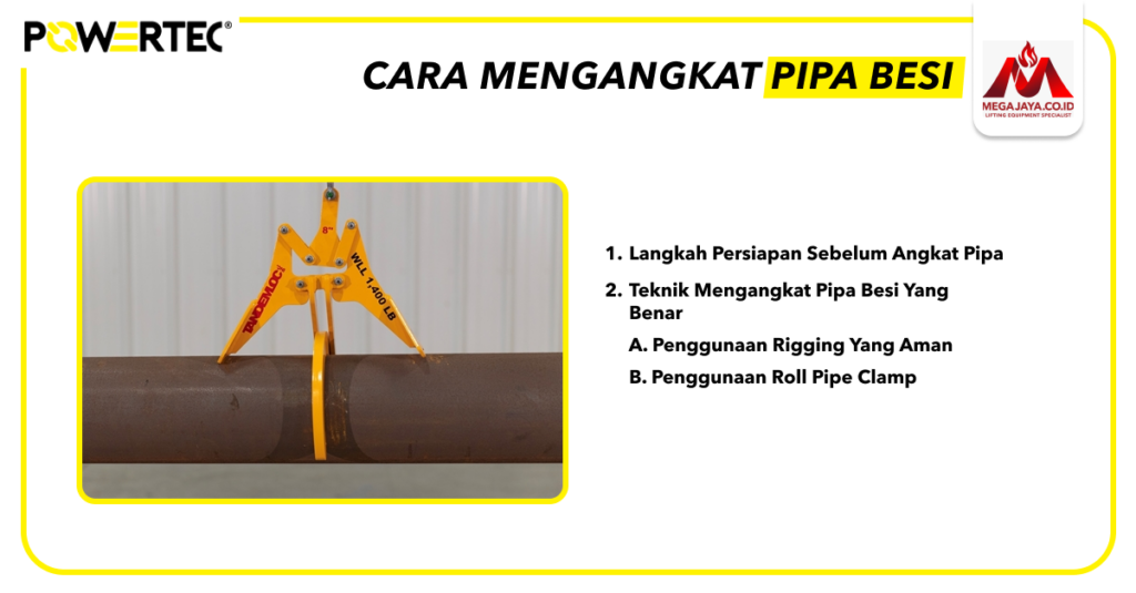 Cara mengangkat pipa besi