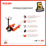 Hydraulic Hand Pallet Truck Toyo 3 T (Nylon Wheel) 550mm x 1150mm - Image 4