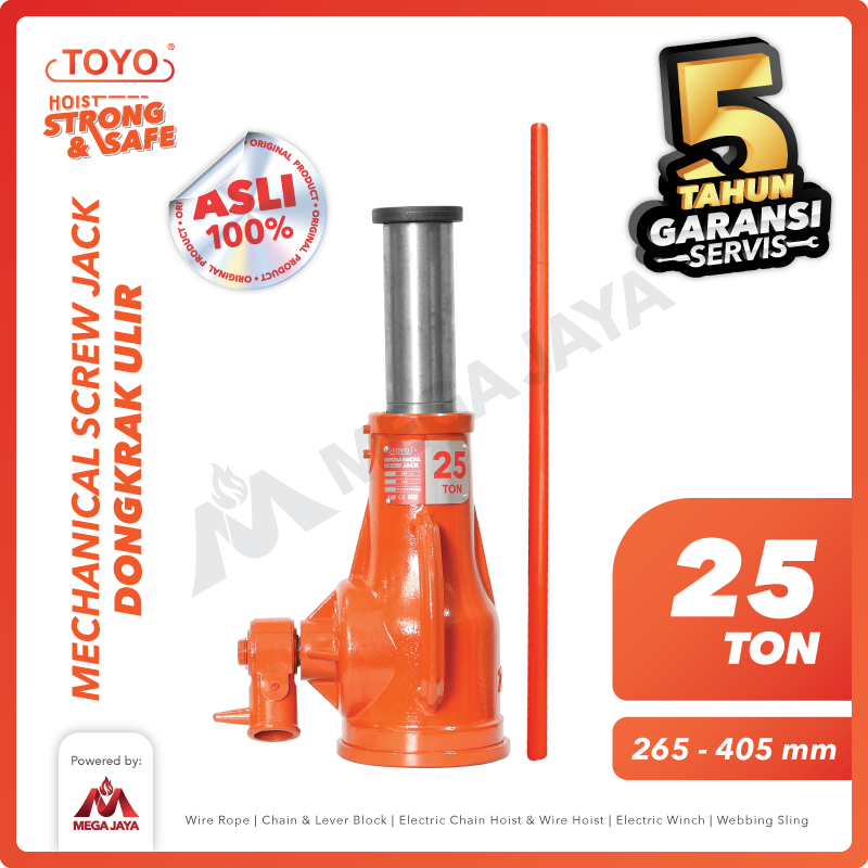 0T9wZuU Mechanical Screw Jack Toyo QL25 25 T + Handle - Image 1