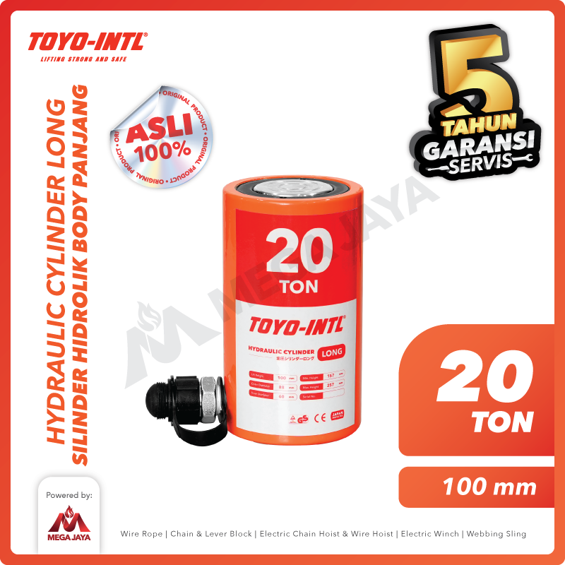 Ifolcvn Hydraulic Cylinder Long Toyo 20 T (100mm) - Image 1