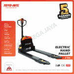 Electric Hand Pallet Truck Toyo 2 T (PU Wheel) 685mm x 1150mm (48v/30AH) - Image 2