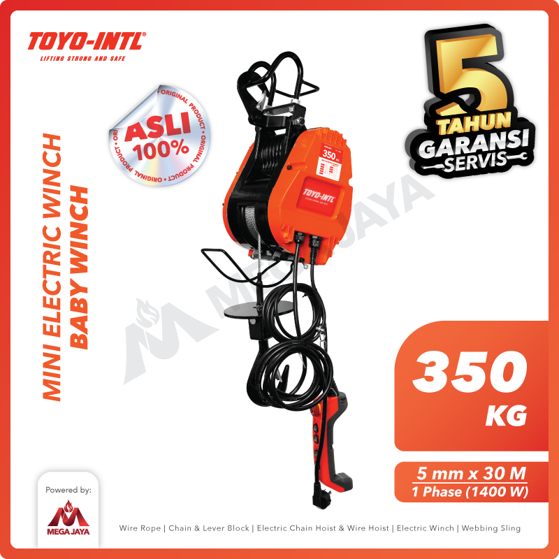 qa86Z6F Mini Electric Winch Toyo 350 Kg x 30 M (5mm) - Image 1