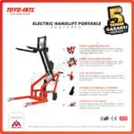 Electric Handlift Portable Toyo 600 Kg x 1,5 M - Image 2