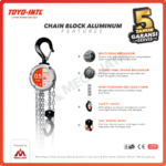 Alum. Chain Block Toyo 0,5 T x 3 M - Image 2